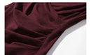 Elegant Ruched Cross V Neck Knit Top Slim Fit Long Sleeve Shirt for Women Chic Casual Early Spring Daily Base Layer Style Lady