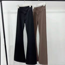 High Waist Pleated Wide Leg Pants for Women Autumn Cross Sexy Peach Hip Micro Flared Yoga Breathable Outdoor Fitness Trousers