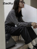 Women's Oversized Long Sleeve Blouse 2026 Summer New Arrival Tie Neck Shirt Loose Fit Office Elegant Fashion