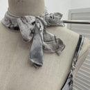 Women's Vintage Tie-dye Printed Mesh Spaghetti Strap Camisole Hot Girl Irregular Ruffled Ribbon Sleeveless Top Partyclub 1185