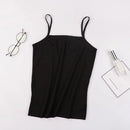 Sexy Women Crop tops Padded spaghetti strap Tank Top Women  built in bra off shoulder Camisole Seamless Tank Lingerie Underwear