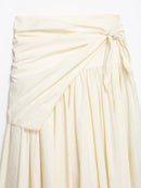 Women MIDI Skirts 2026 Fashion Solid Wrap Drawstring Bow High Waist Pleated Female Elegant Street Skirt Clothes
