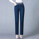 High Waist Skinny Denim Pants Mom Pencil Jeans Women Casual Streetwear Big Size 36 Retro Stretch Vaqueros Korean Jeansy Pantalon