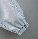 High waisted Jeans For Summer 2025 New Loose Elastic waist Hot pressed Diamond Pants Women's Casual Denim Trousers