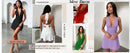Vestido Mini Feminino Sexy com Halter e Amarrão - Bodycon Sem Manga Costas Abertas Festa Clube 2026