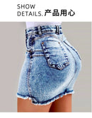 2025 Mini Skirt Women's Wash Mini Female Short Skirts Summer Women's Sexy Denim Skirt Skirts for Women Knee Length Casual