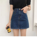 Saia Jeans Feminina Mini com Cintura Alta - Sexy Y2K Verão
