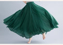 Boho Cotton Linen Beach Long Skirt Women Vintage Casual Solid A-line High Waist Dance Floor-Length Maxi Skirt Spring Summer New
