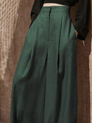 Wide Leg Pants Women Full Length High Waist Baggy Casual Solid Minimalist Pantalones De Mujer Thin Elegant Ropa Vintage Ladies
