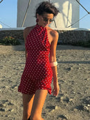Vestido Mini Assimétrico com Babado e Estampa Floral - Verão Feminino