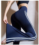 Women Yoga Flare Leggings Fitness Push Up High Waist Wide Leg Pants Gym Elastic Tights Exercise Sport Pants Bell Bottomed