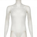 Basic Solid Camis Summer Casual Sleeveless Spaghetti Strap Top Women Harajuku All-match Cropped Tops y2k Vintage Clothing