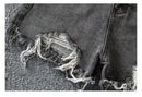 Denim Shorts Women High Waist Slender Korean Fashion Summer Frayed Buttons Zipper Tassel Loose Solid All-match Streetwear Chic