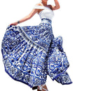 Women Skirt Long Skirts A Line Print Floral High Waist Y2k Streetwear Maxi Casual Loose Pleated Elegant Beach Party Beach 2025
