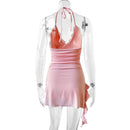 Vestido de Renda com Decote V e Costas Abertas - Estilo Balada
