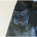 Women's Denim Skirt Zipper Blue High Waist Short Coquette Mini with Pocket Female Jeans Skirts Tight Gyaru Sexy Wrap Premium V