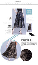 Women Floral Print Tiered Midi Skirt Elastic High Waist Pocketed Ruffle Hem Casual Boho Long Skirt