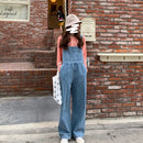 Jardineira Jeans Feminina Wide Leg com Bolsos - Todas as Estações
