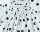 Vestido Feminino Branco com Poa e Halter - Sexy Costas Abertas Amarrão Evasê Elegante Festa Verão