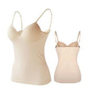 Sexy Women Crop tops Padded spaghetti strap Tank Top Women  built in bra off shoulder Camisole Seamless Tank Lingerie Underwear