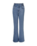 2025 Fashion Straight High Waist Jeans Women Elastic Skinny Denim Pants Y2K Trousers Shaping Butt Lift Slim-fit Jeans Black
