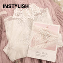 Sexy Women Lace Blouses Long Flared Sleeve High Collar Inner Wear Lace Shirt Base Tunic Top Perspective Vintage Bottom Blouse