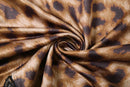 Vestido Mini de Renda com Estampa de Leopardo e Alças Finas - Praia e Festa