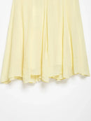 Vestido Curto Feminino Amarelo Chic com Alças e Renda - Sexy Cor Sólida Costas Abertas Praia Férias 2026