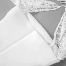 Vestido Mini Feminino com Renda Patchwork e Cintura Franzida - Linha A Costas Abertas Sexy Festa Balada Outono Inverno