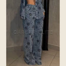 Denim Pants for Women High Waist Wide Leg Jeans Versatile Classic European and American Casual Loose Jeans Fashion Trousers
