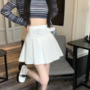 Pleated Mini Skirts Women High Waisted Aesthetic Preppy All-match Summer Kawaii Clothes Cute Korean Fashion Мини Юбки Girls Pure