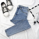 High Waist Slim Fit Women's Jeans Elasticity Pencil Nine Point Pants Spring Autumn Fashion Stylish Casual Comfortable