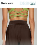 High Waist Wide Leg Yoga Pants for Women Straight Loose Casual Trousers Breathable Lightweight Sports Pants for Spring Summer