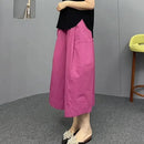 Women High Waist Bloom Wide Leg Pants Summer Quick Dry Breathable Loose Cropped Pants Plus Size