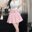 Pleated Mini Skirts Women High Waisted Aesthetic Preppy All-match Summer Kawaii Clothes Cute Korean Fashion Мини Юбки Girls Pure