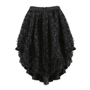 Steampunk Women Lace Floral Skirt Asymmetrica Renaissance Victorian Pirate Medieval Sexy Gothic Corset Skirts Matching