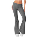 Women Flare Leggings High Waist Wide Leg Yoga Pants Seamless Fitness Workout Tights Gym Sports Trousers Casual Slimming Clothing