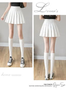 Women Pleated Skirt High Waist  A-Line Mini Skirt School Girl JK Uniform Skirt Skater Skirt Tennis Skirt White Plus Size
