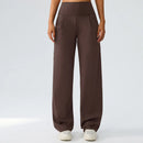 Yoga wide leg pants for women high waisted loose straight leg pants casual sports yoga pants women's outerwear