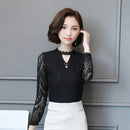 Women Lace Blouse Long Sleeve Fashion Blouses and Shirts Crochet Casual Female Clothing Plus Size Femme Tops