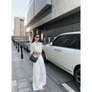 Elegant Lace Trim Blouse Women Spring Autumn Single Button Pure Desire Long Sleeve Top