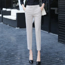 Black Gray Suit Pants Woman High Waist Pants Office  Formal Work Trousers Female Elegant Casual Straight Pants