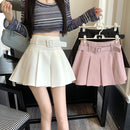 Pleated Mini Skirts Women High Waisted Aesthetic Preppy All-match Summer Kawaii Clothes Cute Korean Fashion Мини Юбки Girls Pure