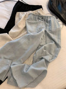 Elegant White Wide Leg Pants Women Fashion Streetwear Linen Black Baggy Pants Summer Korean High Waist Casual Straight Trousers