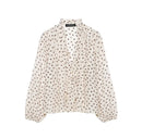 Women Shirt 2025 New Fashion Autumn Long Sleeve Layered Decorative Blouse for Women Casual Chic V-neck Ladies Top