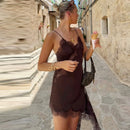 Vestido Mini Justo com Recortes e Costas Abertas - Balada Sexy