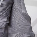 Miyake Pleated Solid Color Semi-skirt 2025 Summer New Irregular Pleated Half-body Skirt Women's Mid-length Bud Skirt