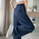 Cotton and Linen Women's Wide Leg Full Pants High Waist Summer Female Elegant Minimalism Straight Loose Trousers 2026 Autumn