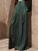 Wide Leg Pants Women Full Length High Waist Baggy Casual Solid Minimalist Pantalones De Mujer Thin Elegant Ropa Vintage Ladies