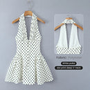 Vestido Feminino Branco com Renda Bordada e Halter - Sem Manga Costas Abertas Sexy Linha A Festa 2025